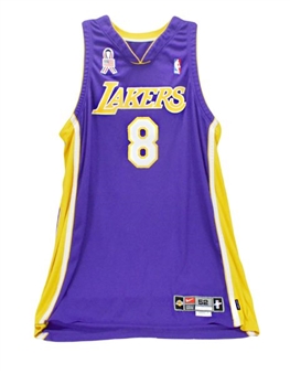 2001-2002 Kobe Bryant Game Used Lakers Jersey with 9/11 Patch from Three-Peat Season (DC Sports)